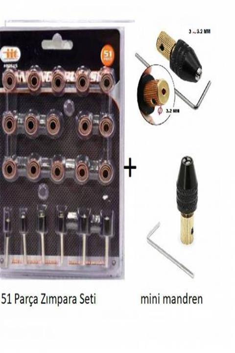 Yu Su Tools 51 Parça Zımpara Seti Gravür Makinası Için Ve Mini Mandren