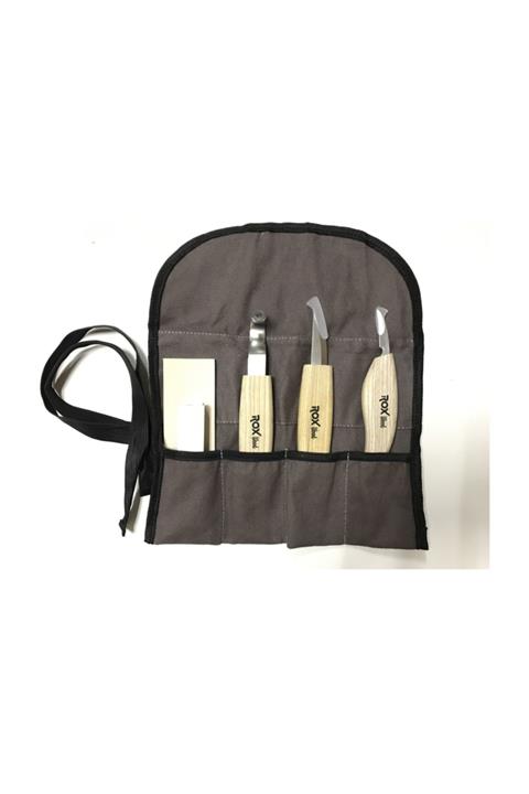 Rox Wood Kaşık Oyma Ve Bıçak Seti 5 Parça