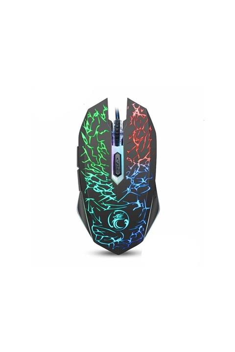 TahTicMer Imice X5 Oyun Mouse Kablolu Usb Optik Oyuncu Mause Ergonomik Led Işıklı Gaming 6 Tuş Fonksiyon