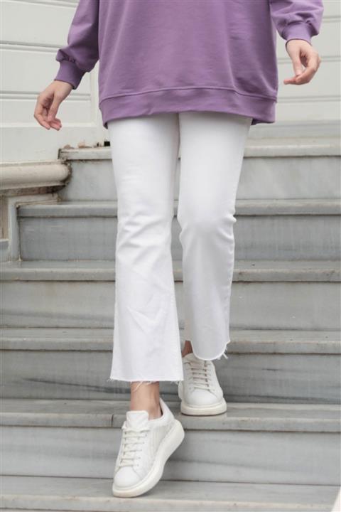 Rimel Moda Flare Ispanyol Paça Kot Pantolon