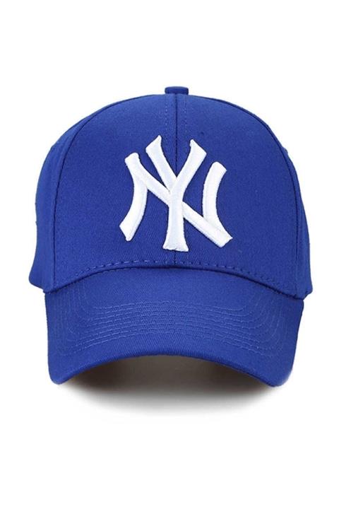 NuxFah Ny New York Şapka Unisex Saks Mavi Şapka