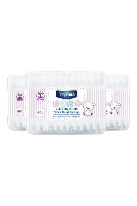 Deep Fresh Bebek Pamuklu Kulak Temizleme Çubuğu 3 X 60 Adet