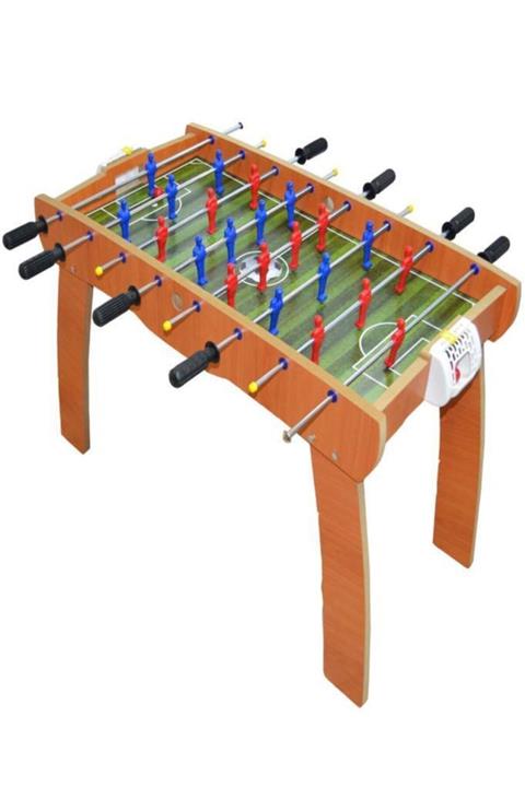 Liggo Ahşap Ayaklı Langırt Büyük Boy Masa Maçı 8 Kollu 22 Figürlü Tam Saha