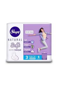 Sleepy Natural Soft Ekstra Yumuşak Gece 6 Ped