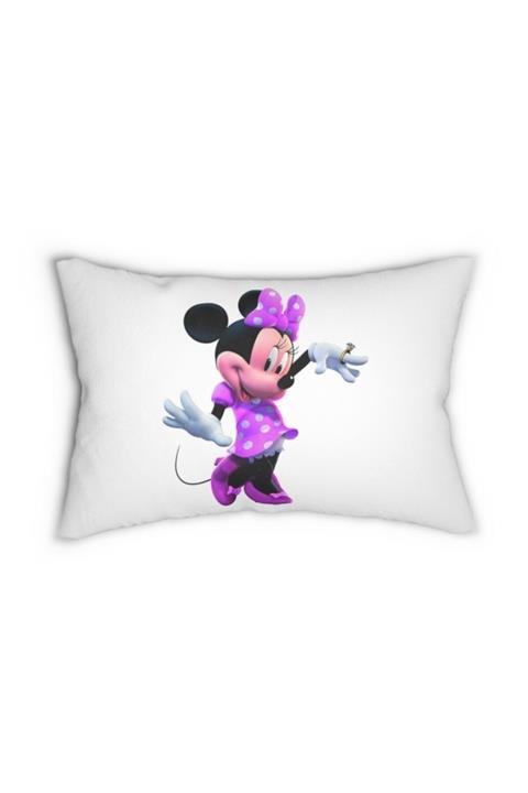 LADİJİTAL BASKI ÇÖZÜMLERİ Mini Mouse Baskılı Saten Yastık Kılıfı