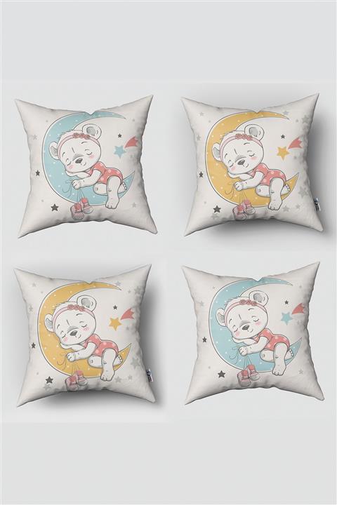 Tinybabyconcept Oyun Çadırı Konsept Çift Taraflı Baskı 4 Lü Kırlent Kılıfı Model No:312