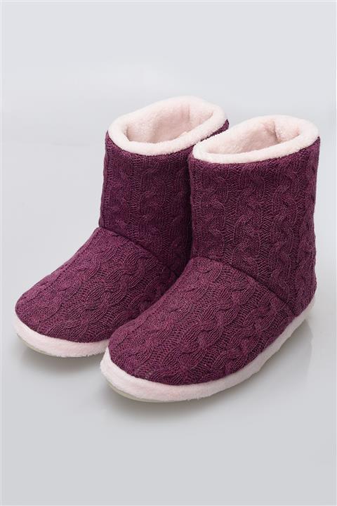 BabyCoco Trıa Kadın Ev Botu Saç Örgü Lila