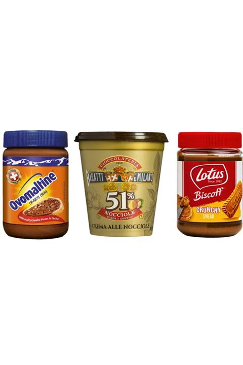 Lotus Biscoff 380 gr Ovomaltine 230 gr Baratti & Milano 200 gr 3'lü Paket