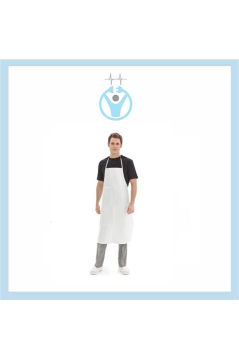 Özmeriç Pvc Önlük, Naylon Önlük, Bulaşık Önlüğü, Askılı Önlük, 10’lu Paket 70x120cm 25 Micron