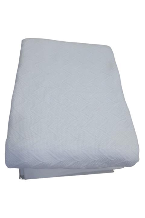 BİLGEM TEKSTİL Beyaz Pamuklu Battal Boy Pike 220x240 cm