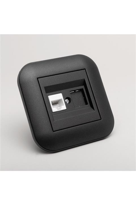 OVİVO Prıme Loft Siyah Nümeris Telefon Prizi Çerçeve