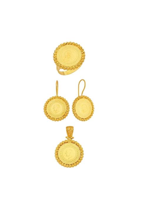 BİLEZİKHANE Dorikalı Çeyrekli Üçlü Set 22 Gram