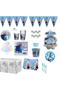 İzmir Partystore Frozen & Elsa 16 Kişilik Lüks Doğum Günü Parti Seti Izmir Party Store