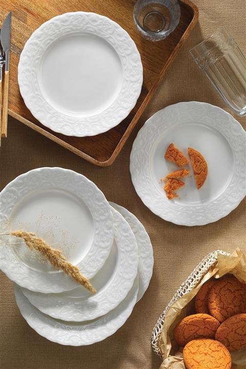 Kütahya Porselen Bone Başak 6 lı Pasta Takımı