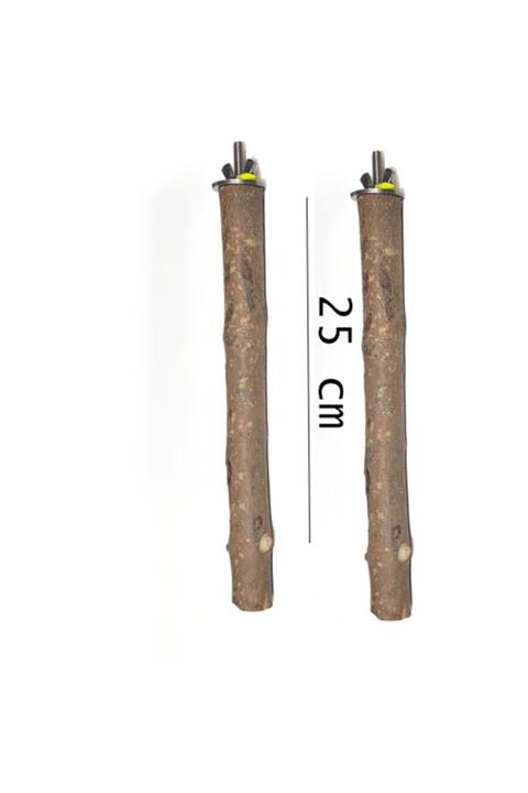 Ahşap Pusula Doğal Elma Dalı 2 Adet Kuş Tüneği