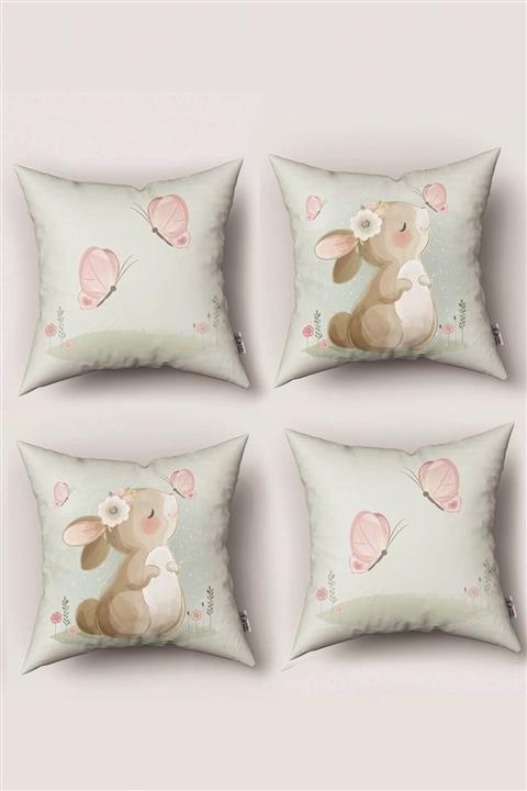Tinybabyconcept Oyun Çadırı Konsept Çift Taraflı Baskı 4 Lü Kırlent Kılıfı Model No:254