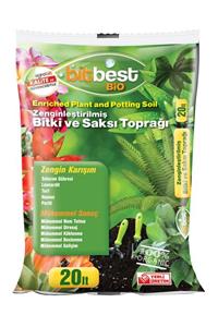 BİTBEST Bio 20lt Bitki Saksı Toprağı Solucan Gübresi Torf Humus Perlit Leonardit