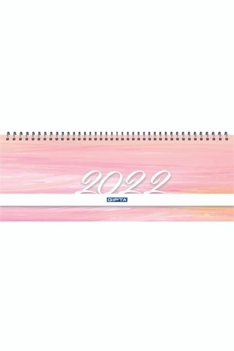 Gıpta 2022 Brite Haftalık Spiralli Masa Takvimi 12x33 Cm (504-btk) Pembe