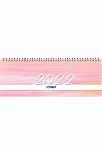 Gıpta 2022 Brite Haftalık Spiralli Masa Takvimi 12x33 Cm (504-btk) Pembe