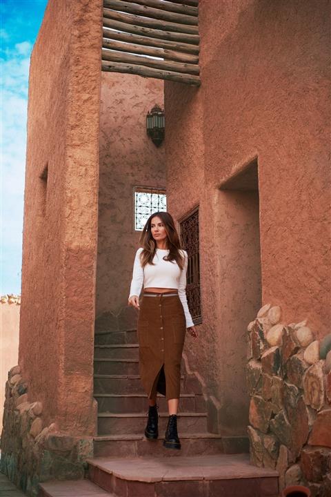 MYDA Kadife Etek Kahverengi