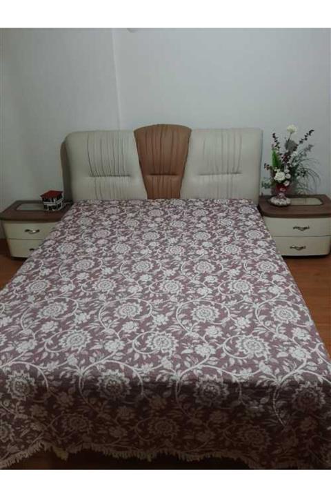 buldanal Mürdüm Desenli Yatak Örtüsü