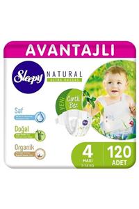 Sleepy Natural Avantajlı Bebek Bezi 4 Numara Maxi 120 Adet