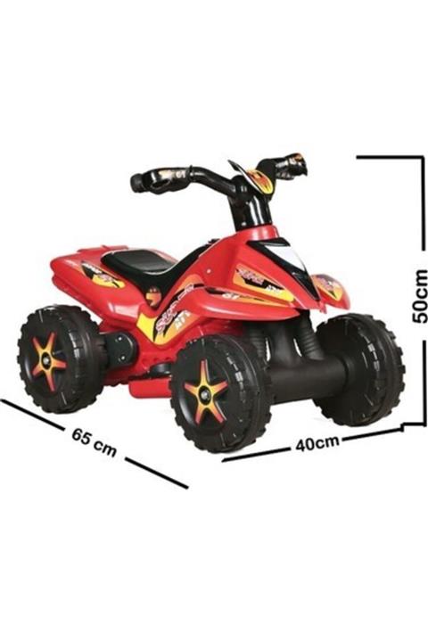 UJ Toys Akülü Atv Motor 6 Volt Bisiklet Kırmızı / 112402