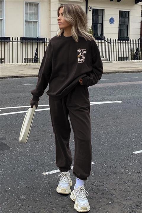 Madmext Mad Girls Siyah Kadın Eşofman Takım Mg1278