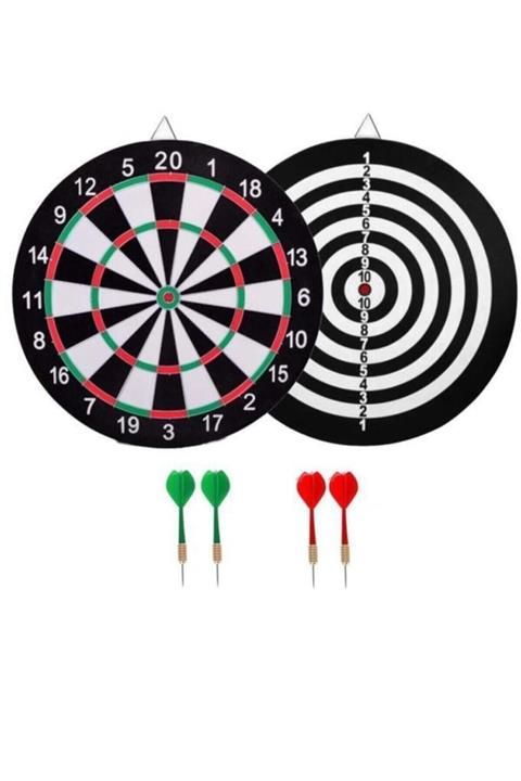 TURKAFONE 12 Inç 30 Cm Dart Seti Çift Taraflı 4 Adet Ok