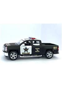 Kinsmart 2014 Chevrolet Silverado Polis Çek Bırak 5 inch. Oyuncak Araba 1:46