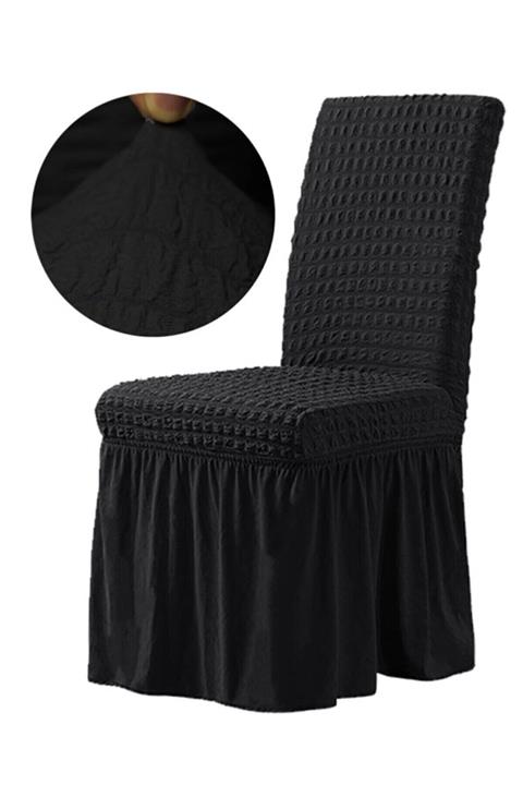 sehra Bürümcük Etekli Pamuklu Yıkınabilen Tekli Sandalye Örtüsü Sandalye Kılıfı