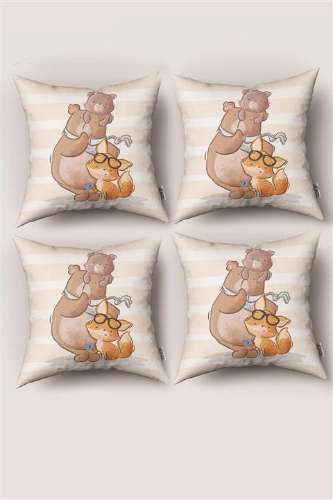 Tinybabyconcept Oyun Çadırı Konsept Çift Taraflı Baskı 4 Lü Kırlent Kılıfı Model No:135