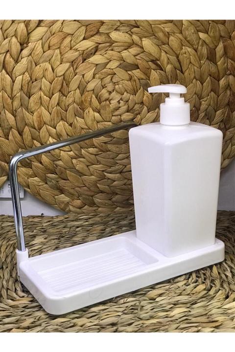 SultanımHome Beyaz Mutfak Tezgah Üstü Sabunluk,süngerlik,el Bezi Askılık W.h