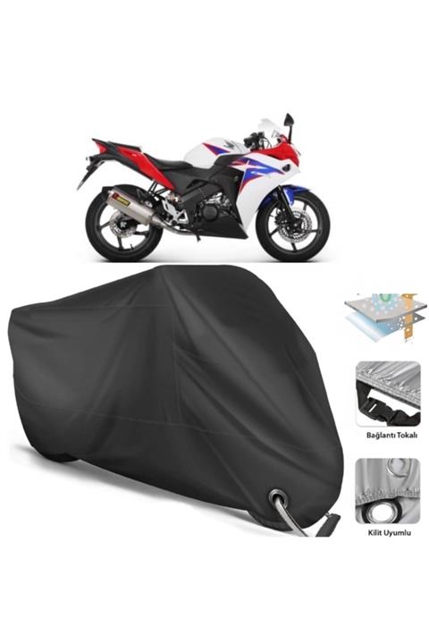 CoverPlus Honda Cbr 125 R Motosiklet Branda (bağlantı, Kilit Uyumlu)-siyah