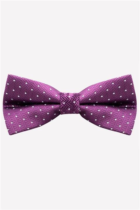 Tudors Puantiyeli Mor Erkek Papyon