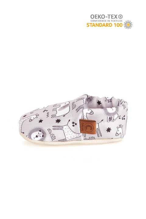 Caluu Baby Gri Fil Baskılı Bebek Patik