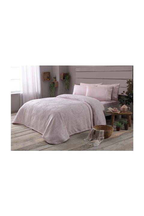 Taç Blaine Pembe Çift Kişilik Pike Takımı