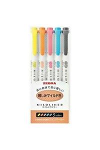 Zebra Mildliner Çift Taraflı Işaretleme Kalemi - 5lı Set(5CN)