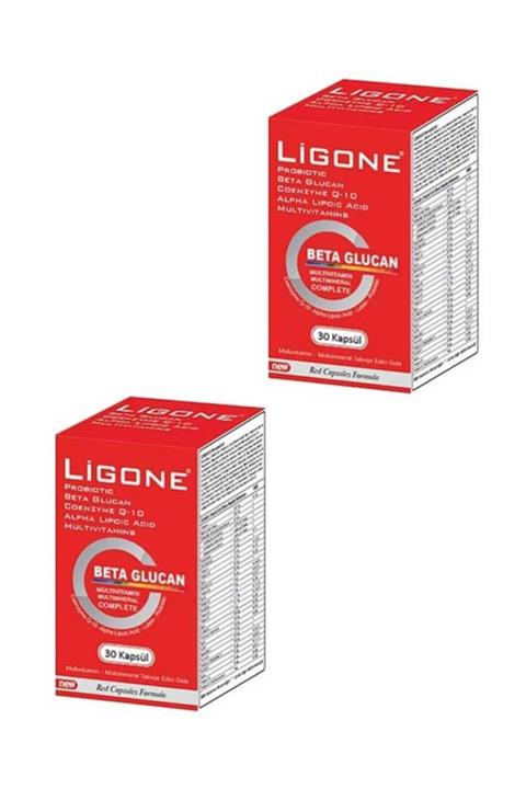 Ligone Beta Glucan Probiotic Multivitamin 30 Kapsül 2'li Paket