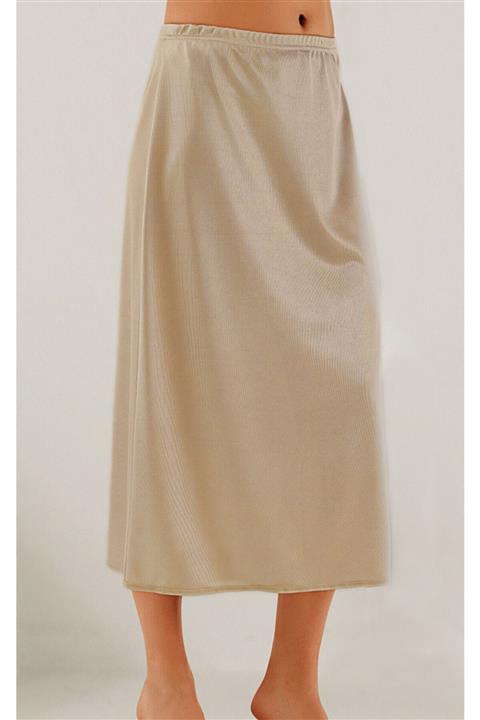 Lorelm Battal Tam Boy Jüpon Uzun Etek Astarı Ten Rengi Jipon