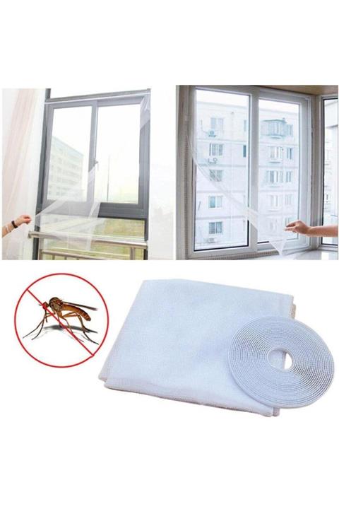 sonavm Sineklik Teli 2 Adet Kesilebilir Pencere Sinekliği Cırt Bantlı Yapışkanlı 100cm X 150cm