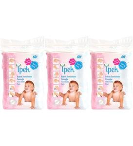 İpek Bebek Temizleme Pamuğu 180 Adet (3pk*60)