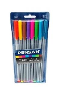 Pensan Triball Tükenmez Kalem Renkli 8 Li Set