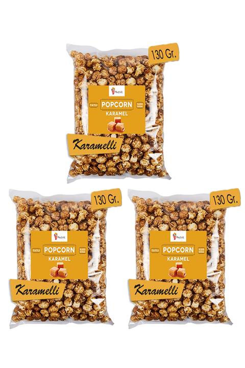 Festiva 3 Paket Karamelli Patlamış Mısır / Karamelli Popcorn 130 Gr.