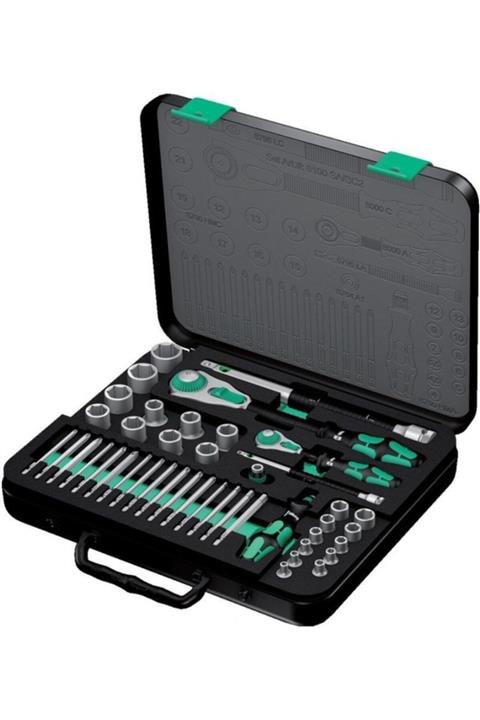 wera 05160785001 Bits Ve Lokma Anahtar Set 1/4 Inç +1/2 Inç 43 Parçalı Zyklop Speed