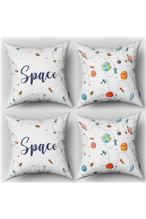 Tinybabyconcept Çift Taraflı Dijital Baskılı 43cm X 43cm Bebek Çocuk Odası Kırlent Kılıfı Model 205