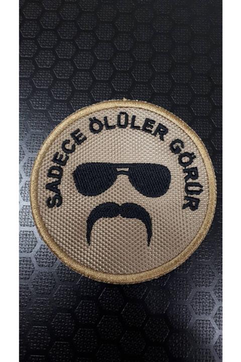 özmertaskerimalzeme ''sadece Ölüler Görür Babayiğit'' Yazısı Cırtlı Nakış Işleme Combat Için Arma, Patch, Peç Model