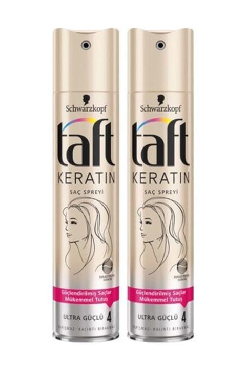 Taft Keratin Ultra Güçlü Saç Spreyi 250 Ml X 2