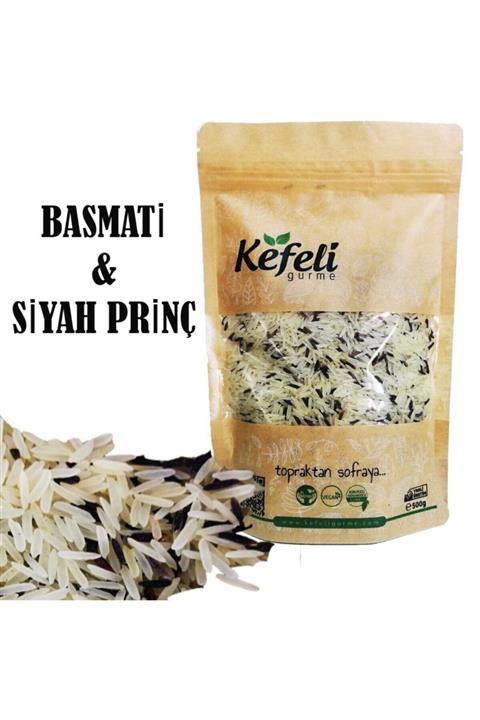 kefeli gurme Basmati & Siyah Prinç Iyi Tarım Geleneksel Üretim Kefeligurme 500 Gr
