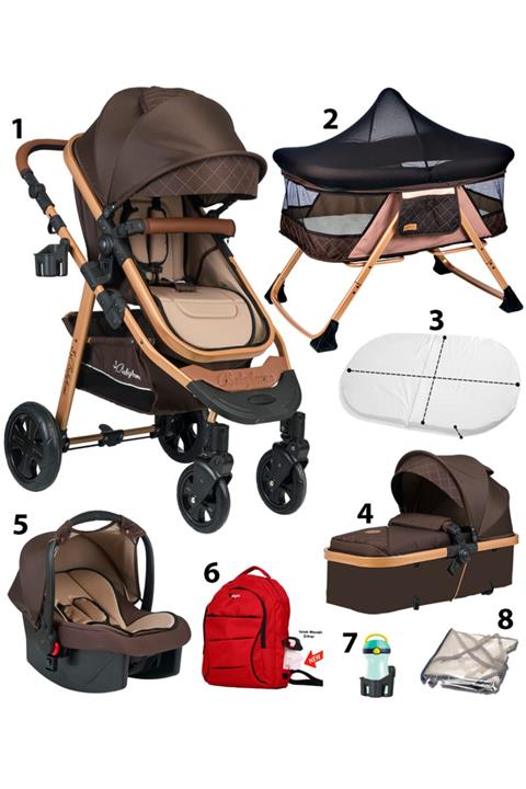 Baby Home 8 In 1 Set Corso Travel Sistem Bebek Arabası Ve Anne Yanı Sepet Beşik